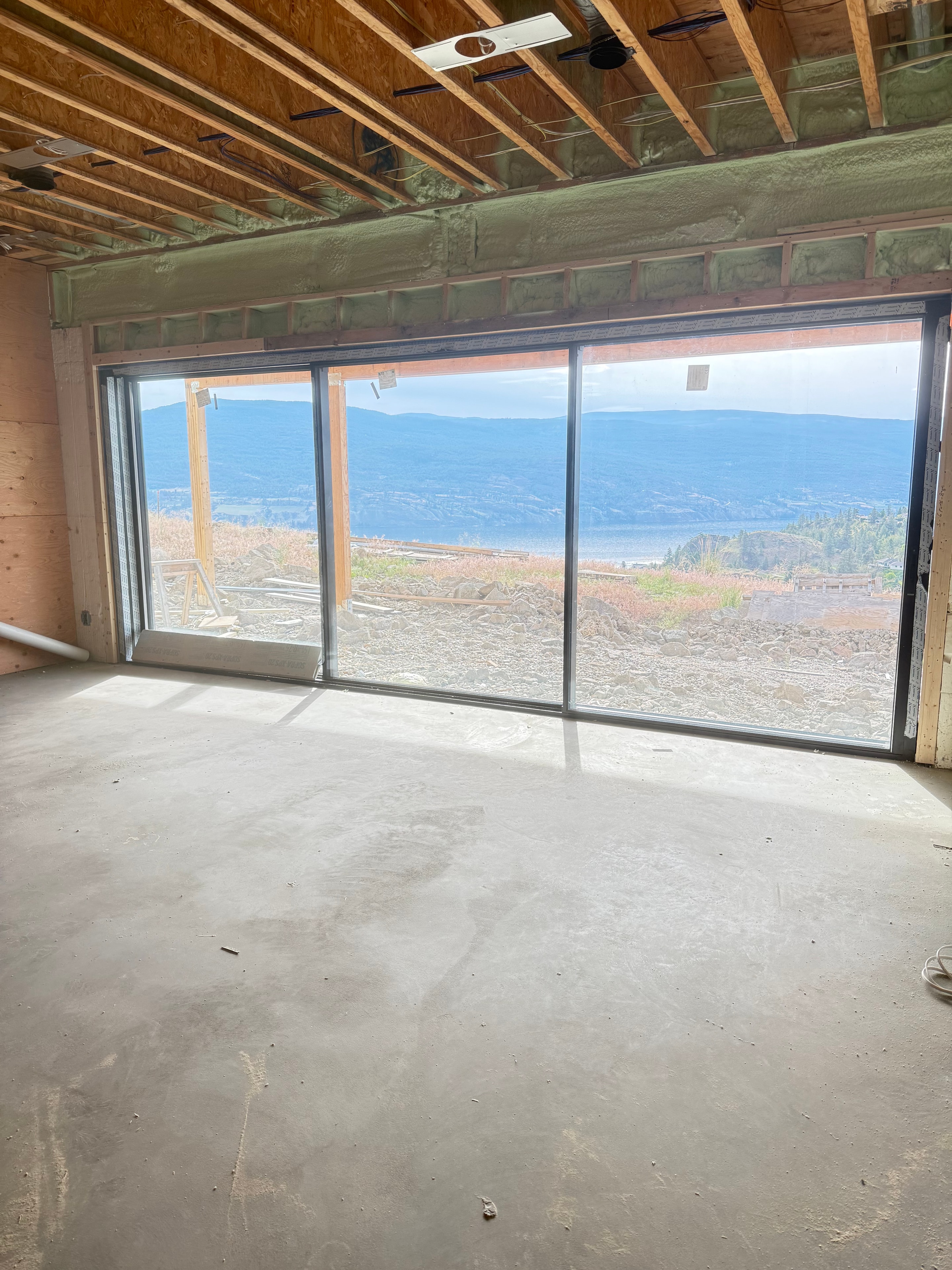 Hunter's Hill Residence No. 2 — interior framing with lake view windows